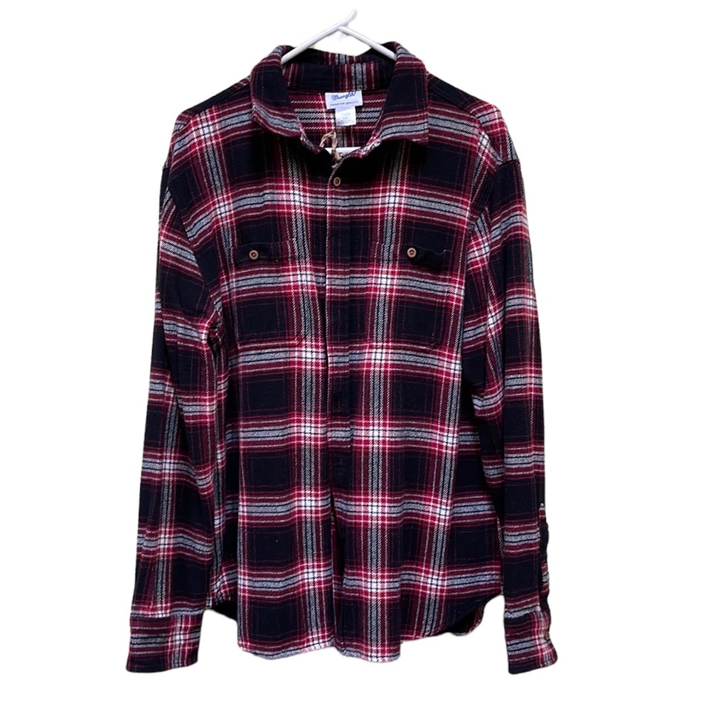 🆕 Wrangler Large Long Sleeve Shirt Button Down Soft flannel.